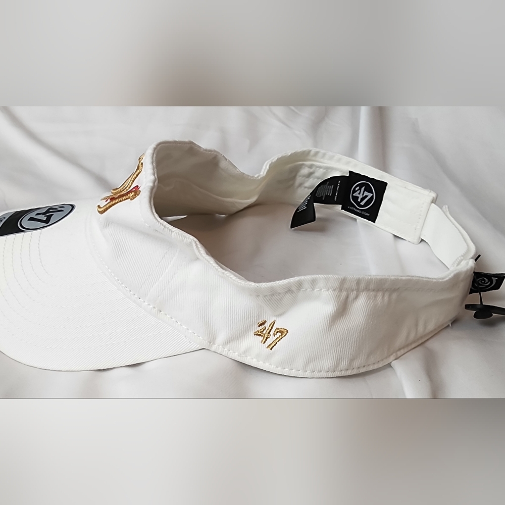 Kentucky Derby '47 White 150 Year Gold Embroidered Visor NWT - Picture 3 of 8